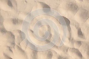 Closeup of sand pattern of a beach