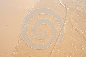 Closeup of sand pattern of a beach