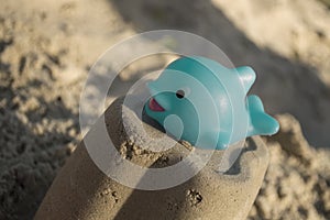 closeup of sand pattern of a beach .