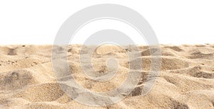 Closeup sand texture on white background