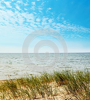 Closeup of sandy dunes on Lake Superior