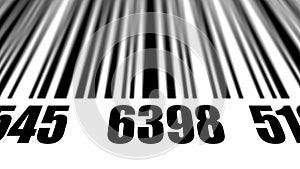 Closeup of scanning barcode.