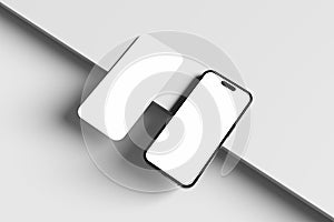 Closeup Screen and Smartphone Mockup