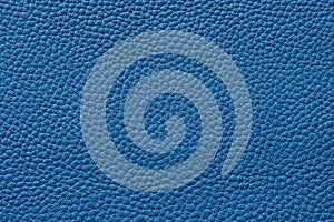 Closeup of seamless blue leather texture