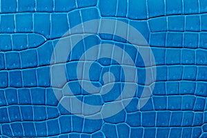 Closeup of seamless blue leather texture