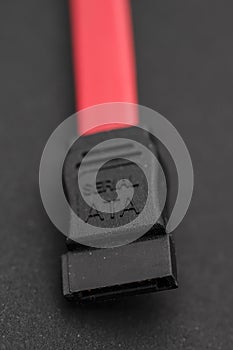 Closeup of a Serial ATA connector..