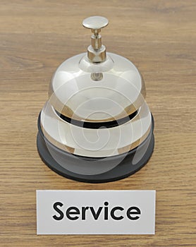 Closeup of service bell