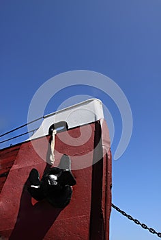 Closeup on ship bow