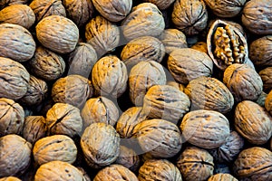 Closeup shoot of the walnuts