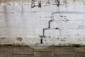 Closeup shot of aged concrete walls with cracks and lots of structured details