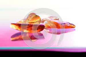 Closeup shot of ambers