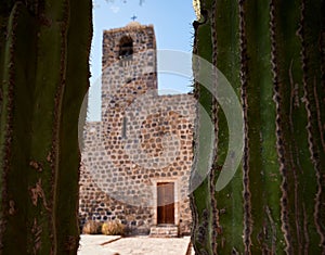 Closeup shot of an ancient building in Mulege, Mexico