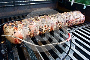 Closeup shot of an Argentinan beef filet on the grill photo