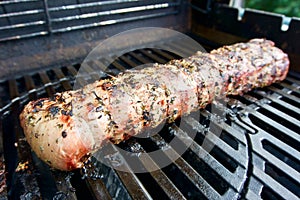 Closeup shot of an Argentinan beef filet on the grill photo