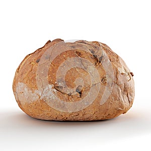 A closeup shot of a bread, 3d rendering