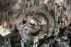 Closeup shot of the Caves of Nerja in Spain