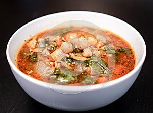 Closeup shot of Cicer soup