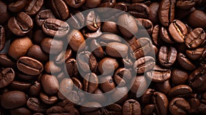 Closeup shot of coffee bean. generated by AI tool.