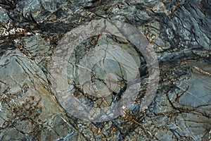 Closeup shot of cracked stone texture