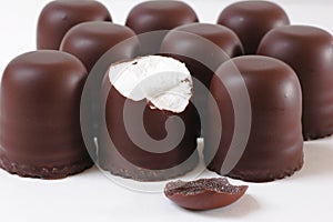 Closeup shot of delicious chocolates called Moretti