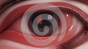 Closeup Shot Eye disorders, Eye Flu, AI Generative