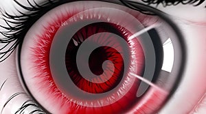 Closeup Shot Eye disorders, Eye Flu, AI Generative