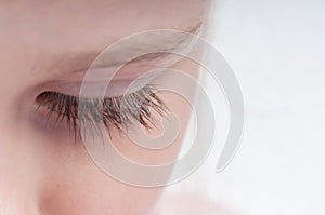 Closeup shot of eyelash