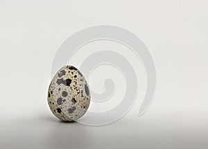 Closeup shot of a fresh and delicious quail egg isolated on a white background