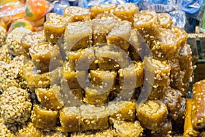 Closeup shot of a group of delicious tasty jaggery