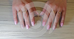 Closeup shot of manicured hands