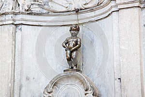 Closeup shot of Manneken Pis Statue in Brussels, Belgium