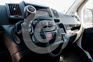 Closeup shot of modern car saloon interior