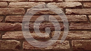 Closeup shot of old brick wall interior design