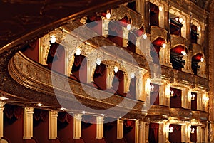 Closeup shot of an opera house in Odessa