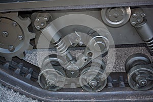 Closeup shot of a part of a car engine