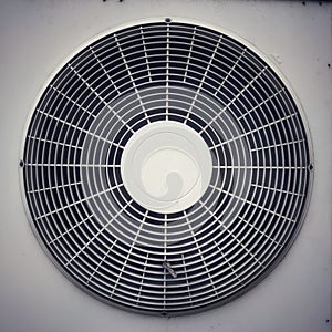 Closeup shot of a paused air fan