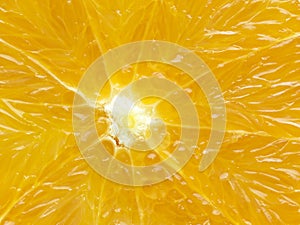 Closeup shot of a pulpy fresh orange