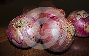 Closeup shot of a red onions