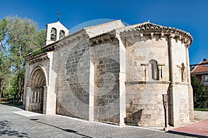Closeup shot of San Juan Evangelista church in Arroyo de la Encomienda in Valladolid photo