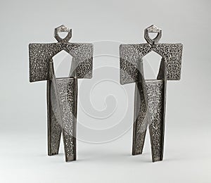 Closeup shot of Spanish cruciform stirrup isolated on a gray background