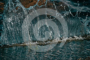 Closeup shot of splashing water