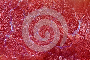 Closeup shot of the texture of a sectioned muscle