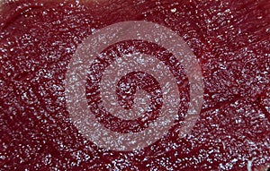 Closeup shot of the texture of a sectioned red muscle