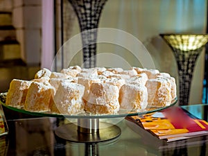 Closeup shot of traditional Portuguese conventual sweets photo