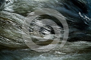 Closeup shot of water movement from a river