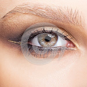 Closeup shot of woman eye