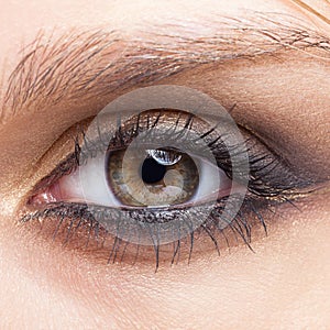 Closeup shot of woman eye