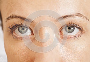 Closeup shot of woman eyes