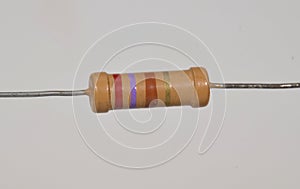 Closeup on single electronic resistor