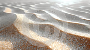 Closeup of a slight breeze gently blowing sand leaving behind a trail of soft ripples photo